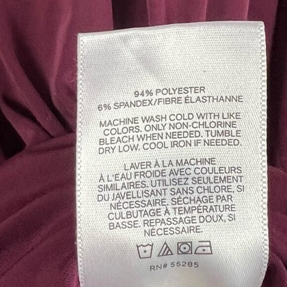 Express Purple Ruched Balloon Sleeve Blouse Womens S Elegant Minimalist - Picture 7 of 9